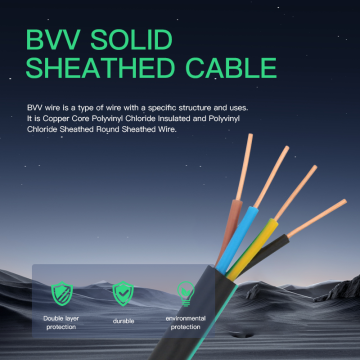 Solid Sheath Cable 1.5mm 2.5mm 4mm 6mm 10mm 16mm 450/750V 2 Cores Copper Electric Wires BVV Electrical Cable House Wire