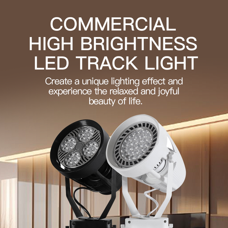LED track lights for commercial use in shops, COB super bright, for home hall background walls, shop rail-type lights
