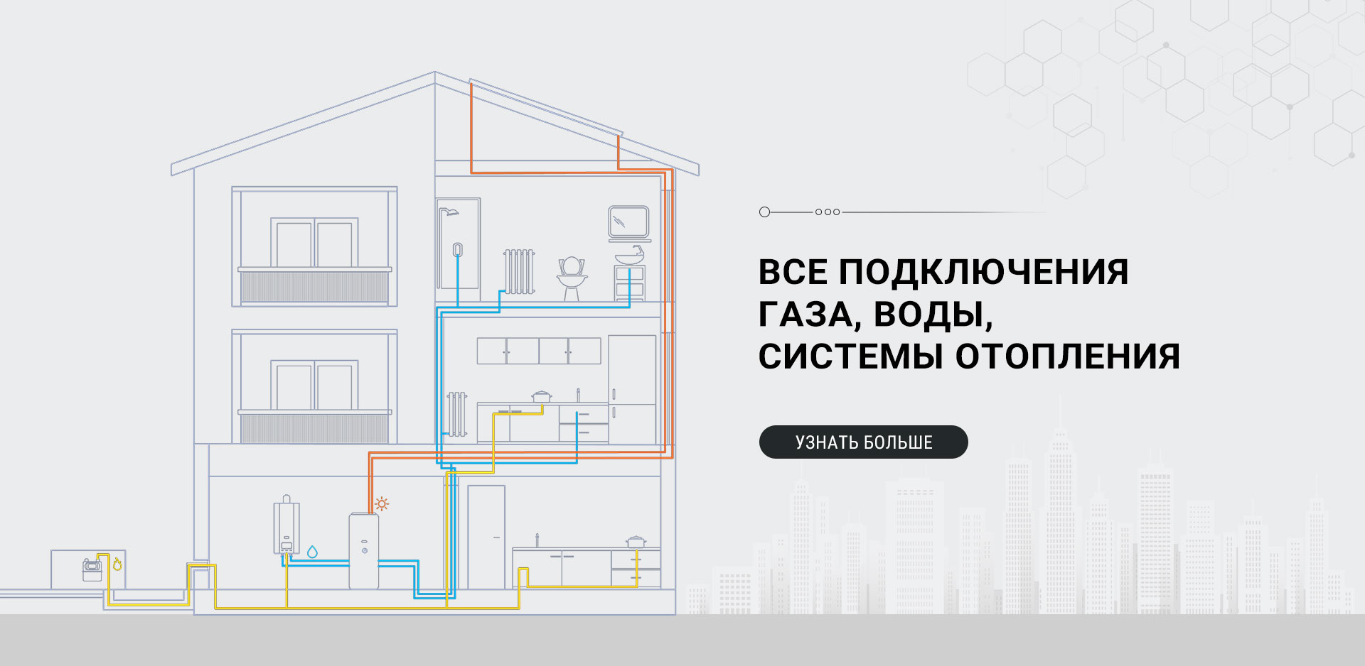 ВСЕ ПОДКЛЮЧЕНИЯ ГАЗА, ВОДЫ, СИСТЕМЫ ОТОПЛЕНИЯ1