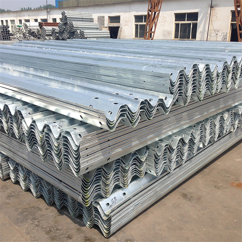 High Strength Q235 Q345 Steel Hot Dipped Galvanized Highway Guardrail