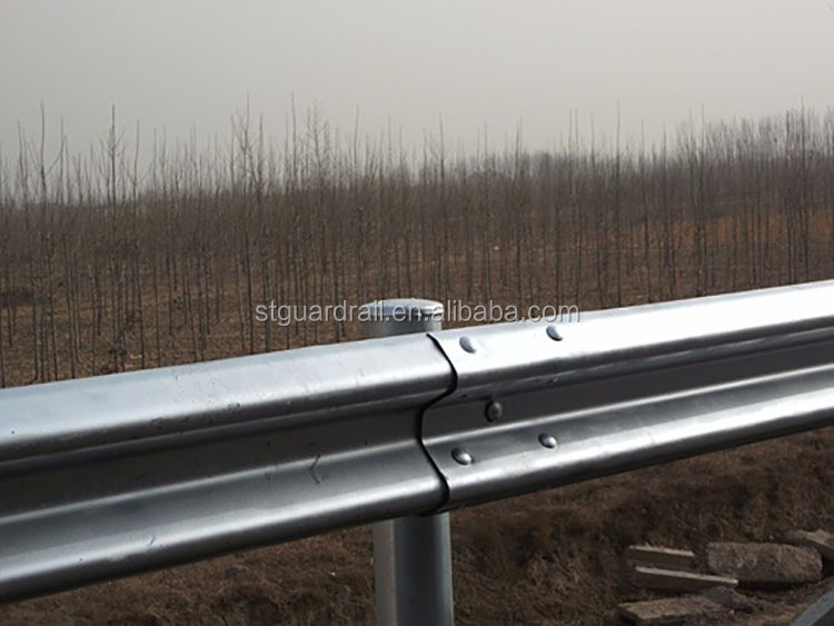 galvanized highway guardrail