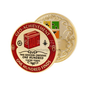 Koin Geocaching / Penemuan Prestasi Geo Ukiran