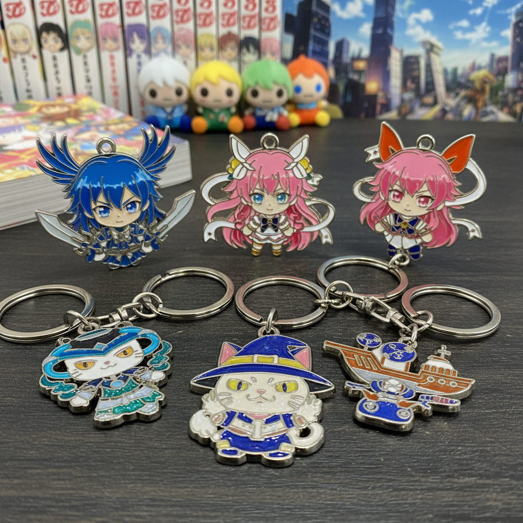 Custom Metal Keychains For Anime IP Merchandise