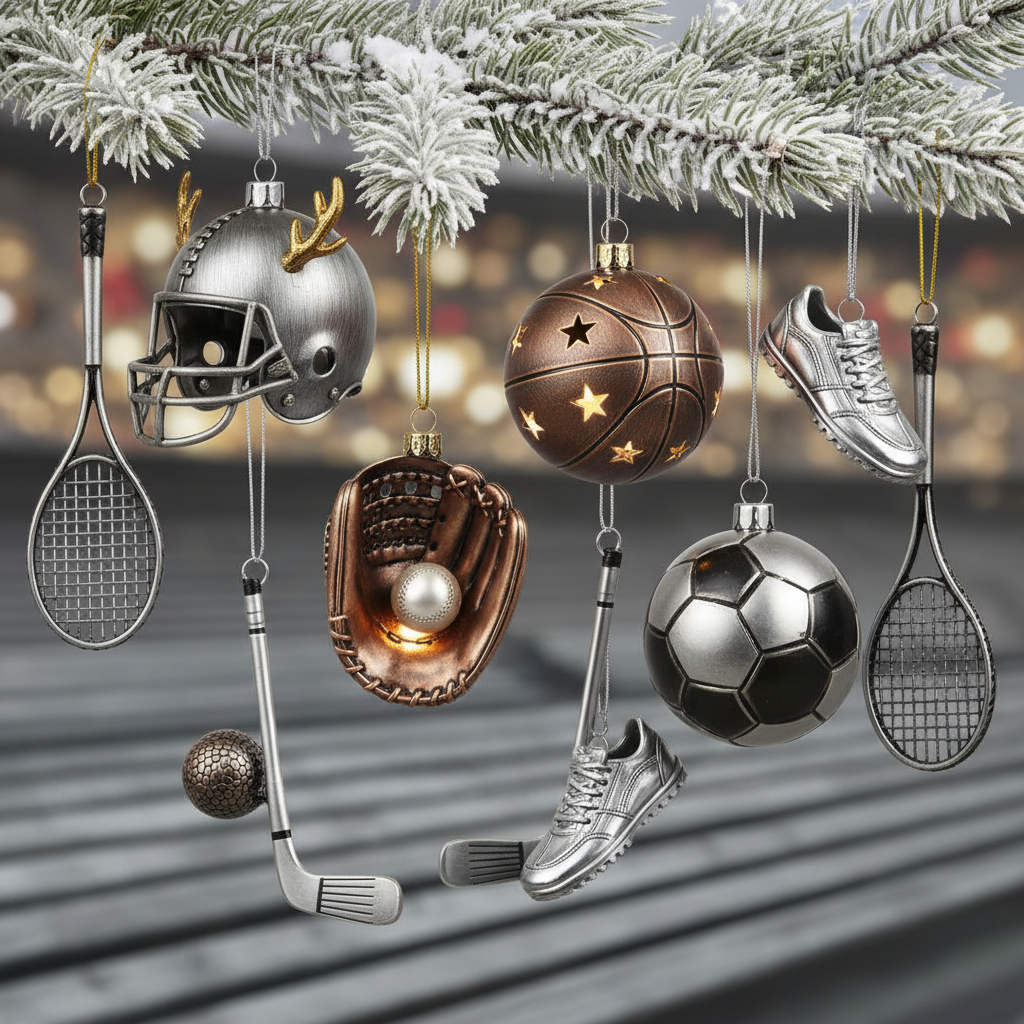 Metal Christmas Ornaments For Sports Events