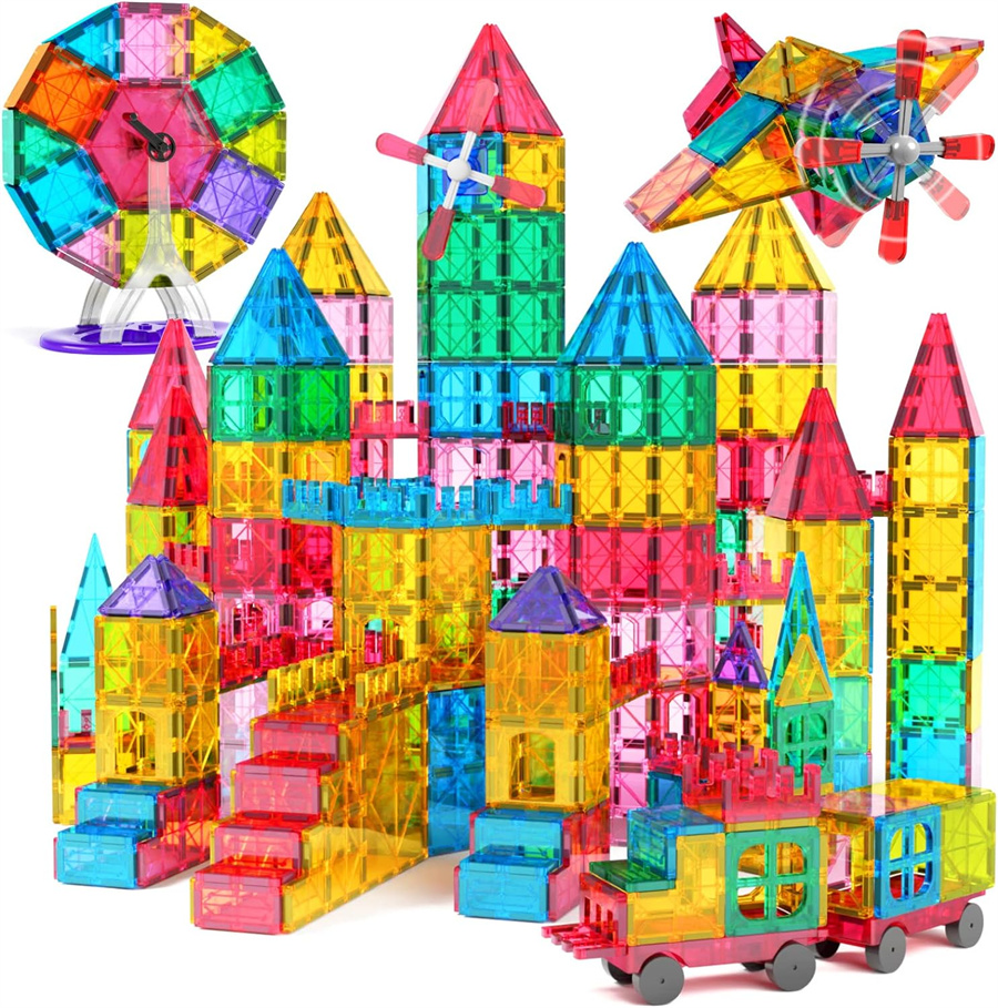 Magnet Tiles Magnetic 3D Building Blocks Set Educational Construction Toys